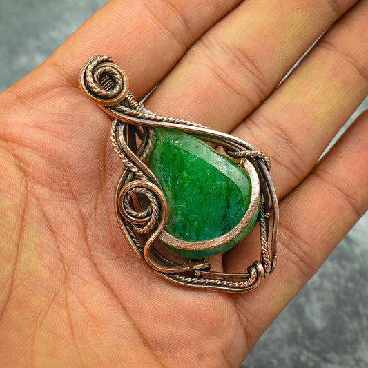 Green Emerald Gemstone Pendant