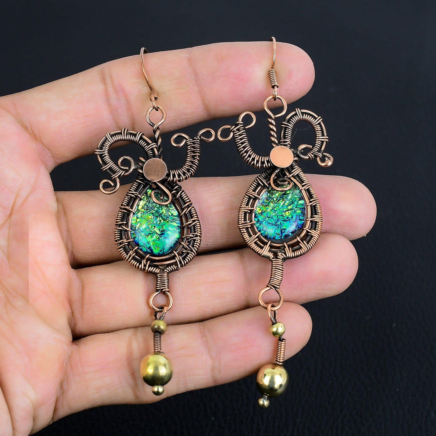 Titanium Druzy Gemstone Earrings