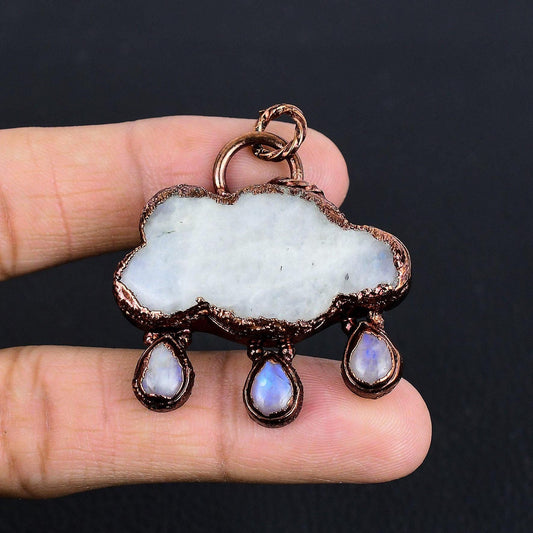 Rainbow Moonstone Gemstone Pendant