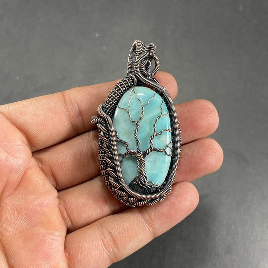 Blue Larimar Gemstone Pendant