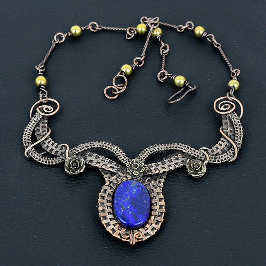 Blue Lapis Lazuli Gemstone Necklace