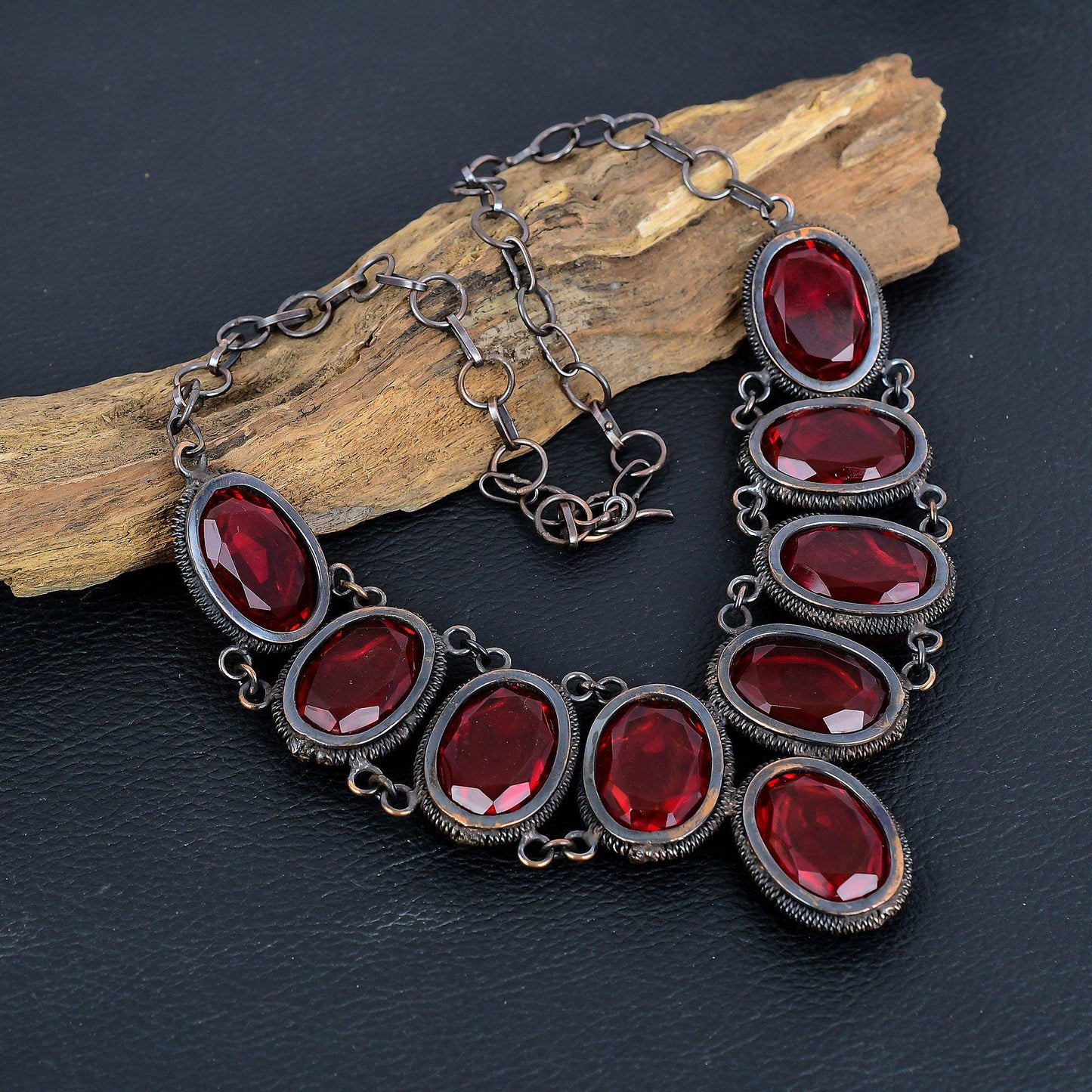 Red Garnet Gemstone Necklace