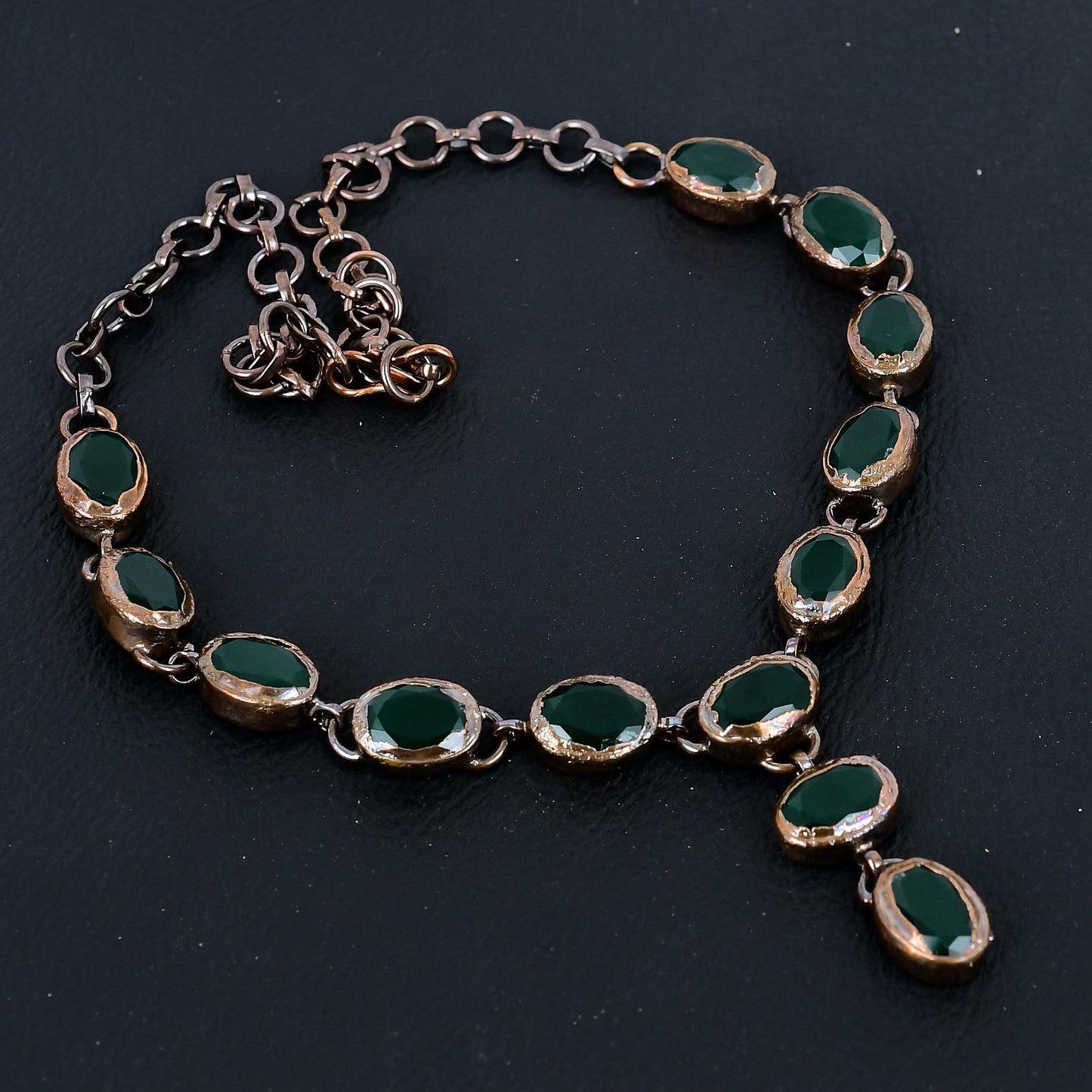 Green Emerald Gemstone Necklace