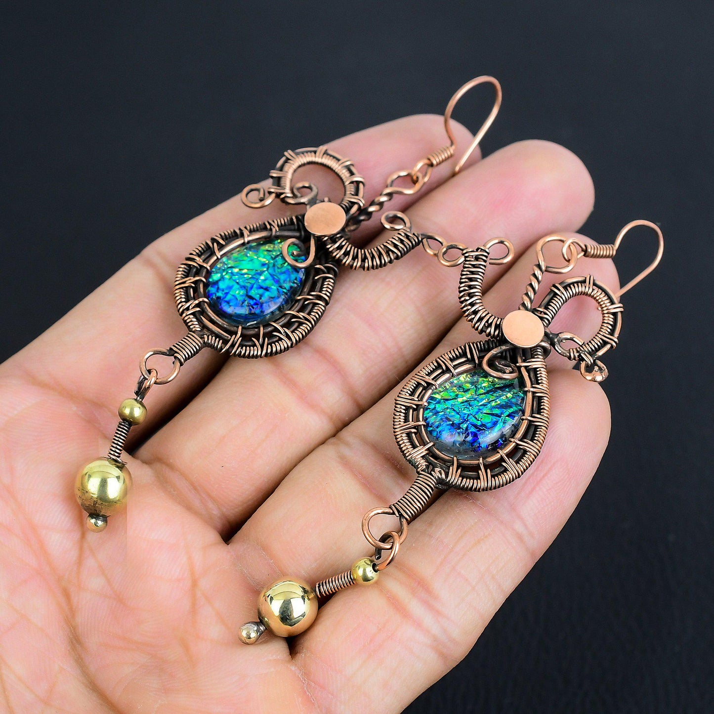 Titanium Druzy Gemstone Earrings