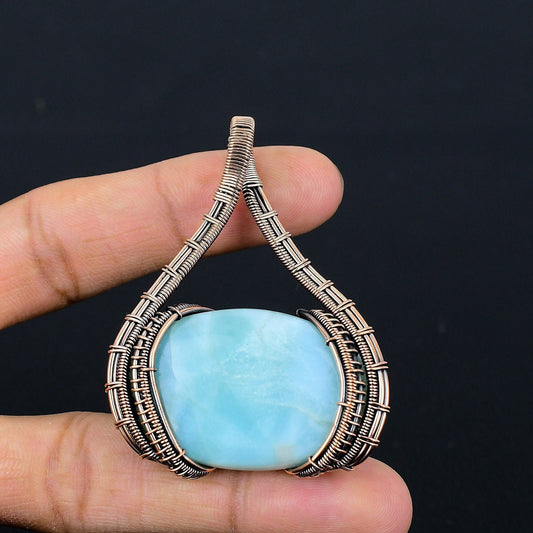 Blue Larimar Gemstone Pendant