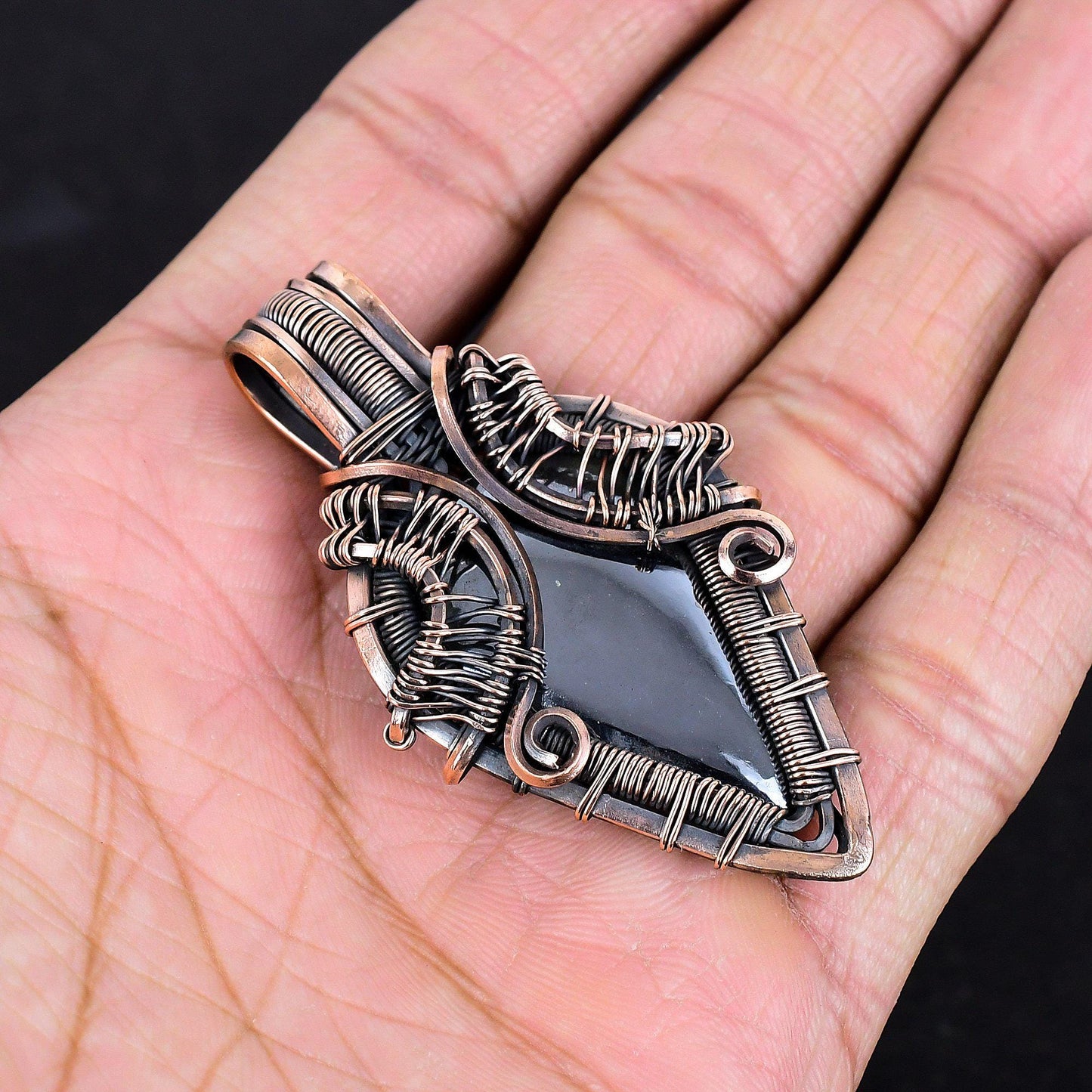 Black Shungite Gemstone Pendant