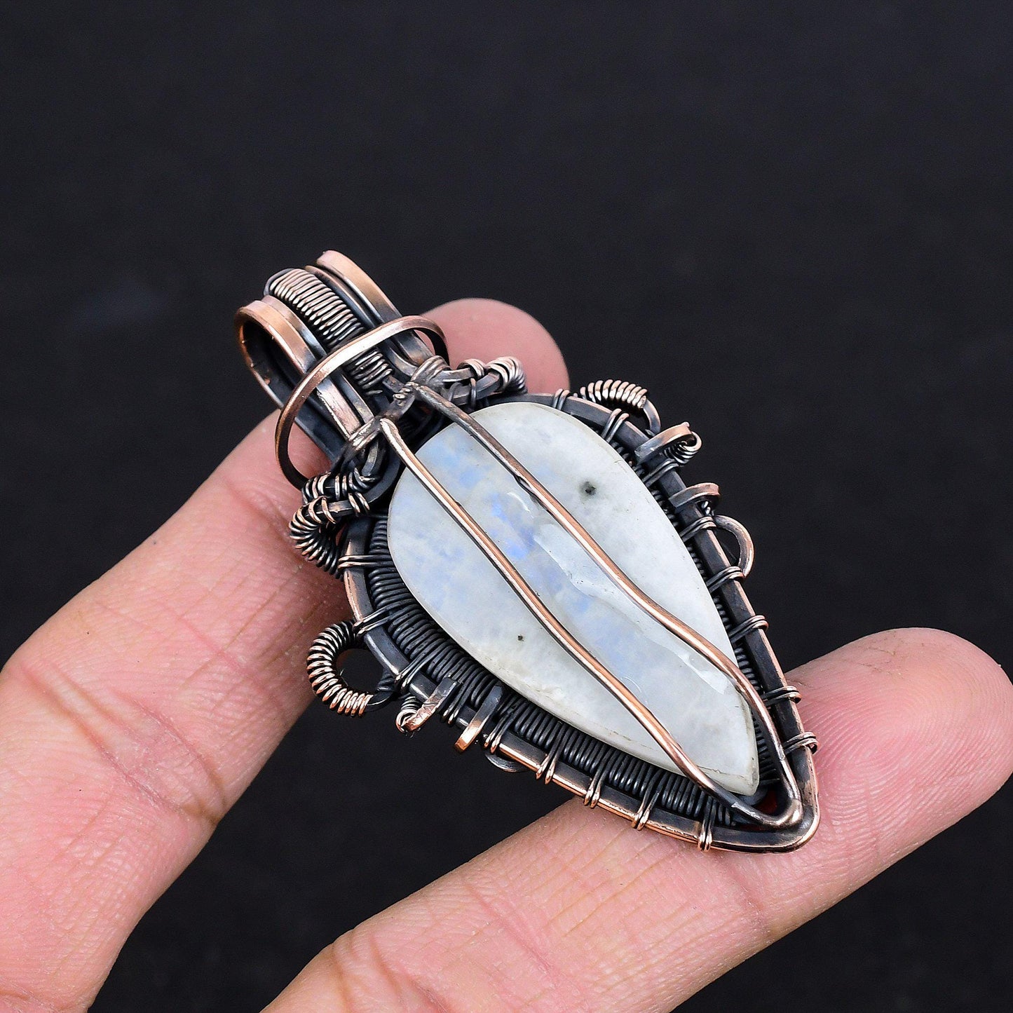 Rainbow Moonstone Gemstone Pendant