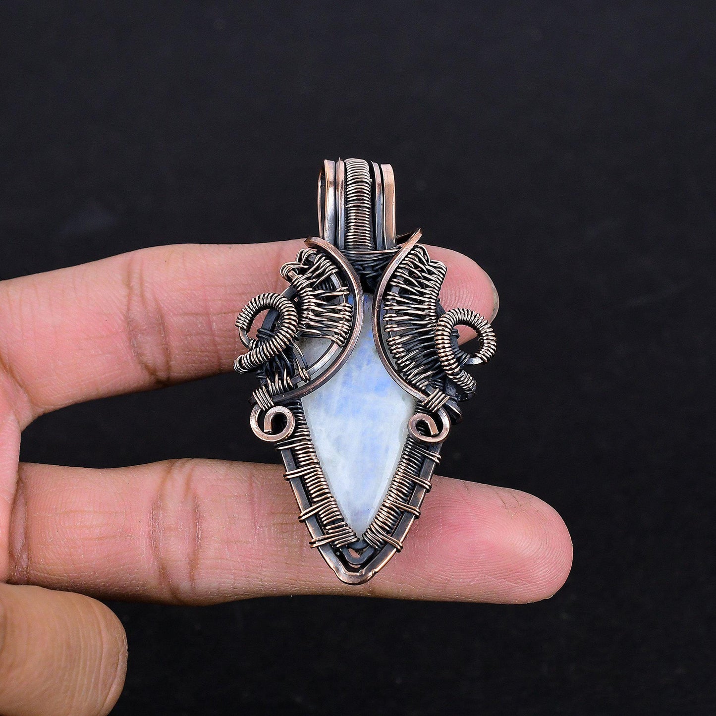Rainbow Moonstone Gemstone Pendant