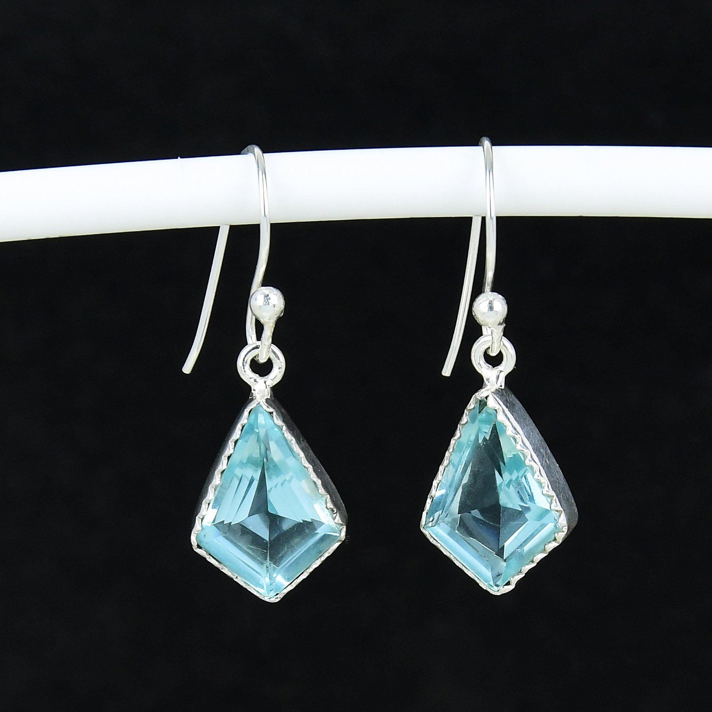 Swiss Blue Topaz Gemstone Earrings