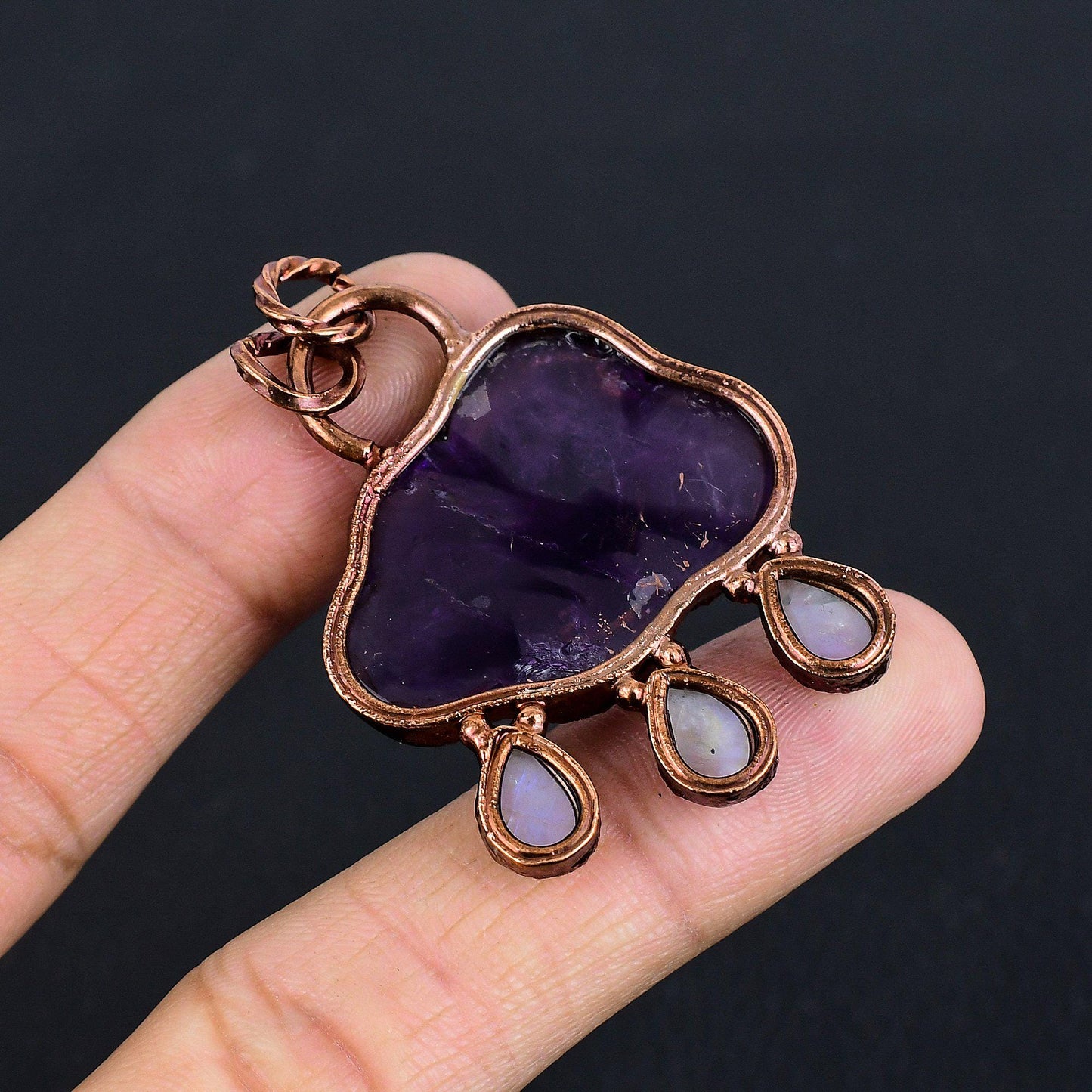 Purple Amethyst Gemstone Pendant