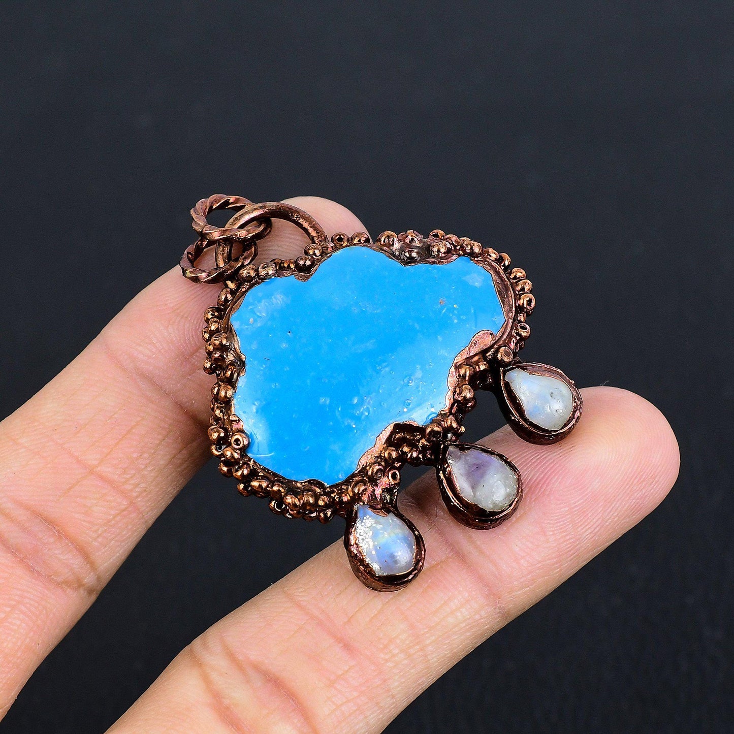 Blue Turquoise Gemstone Pendant