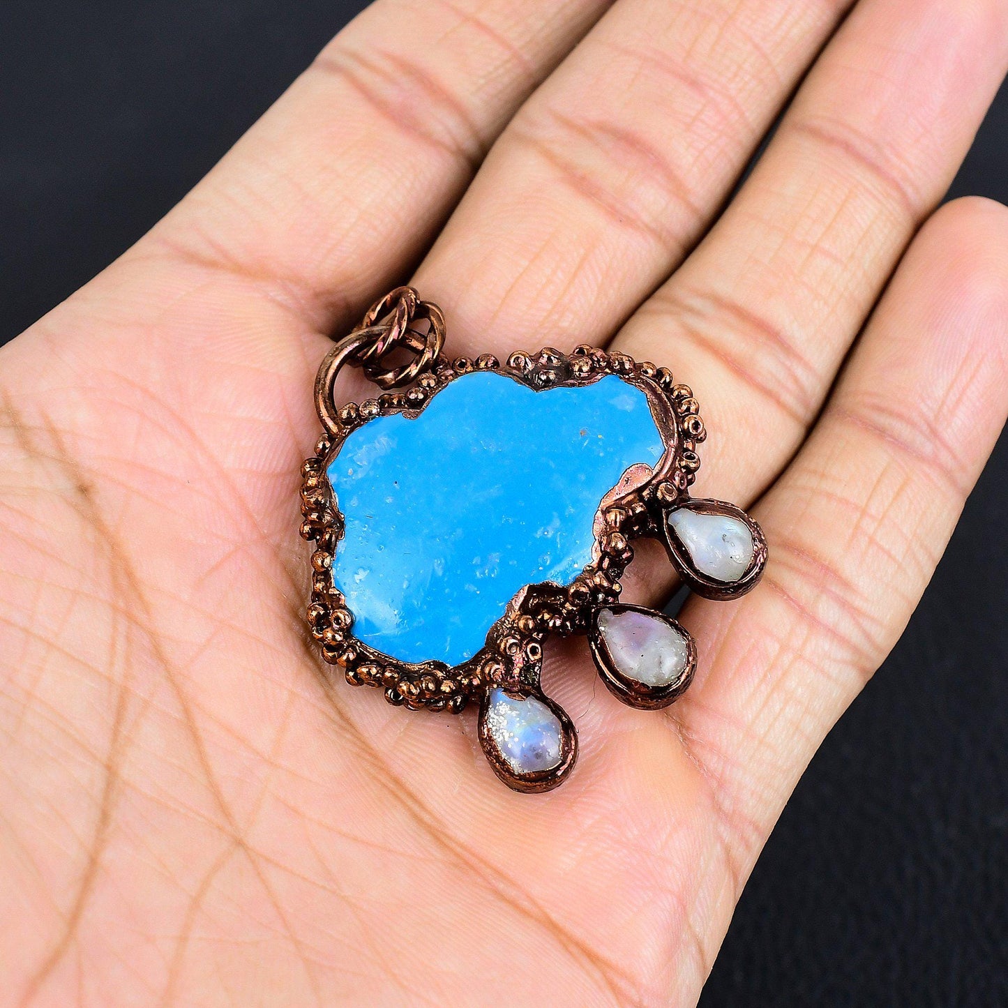 Blue Turquoise Gemstone Pendant