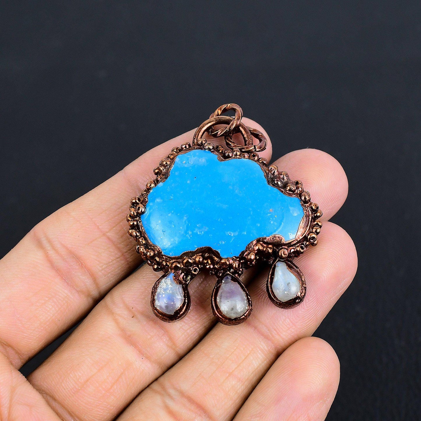 Blue Turquoise Gemstone Pendant
