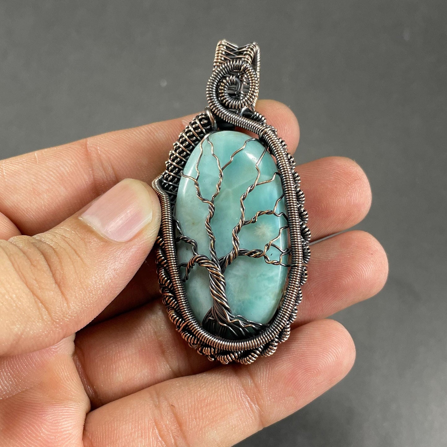 Blue Larimar Gemstone Pendant