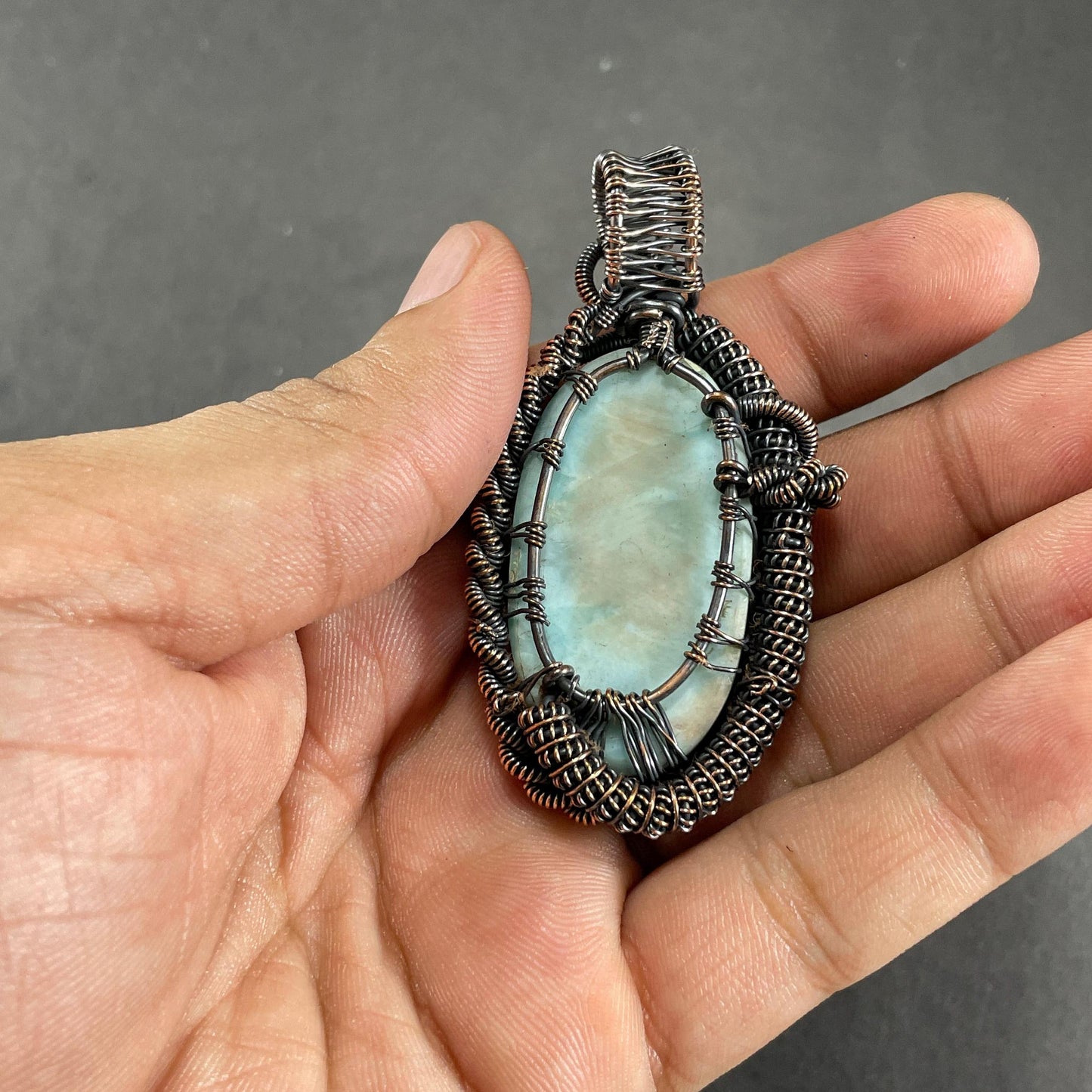 Blue Larimar Gemstone Pendant