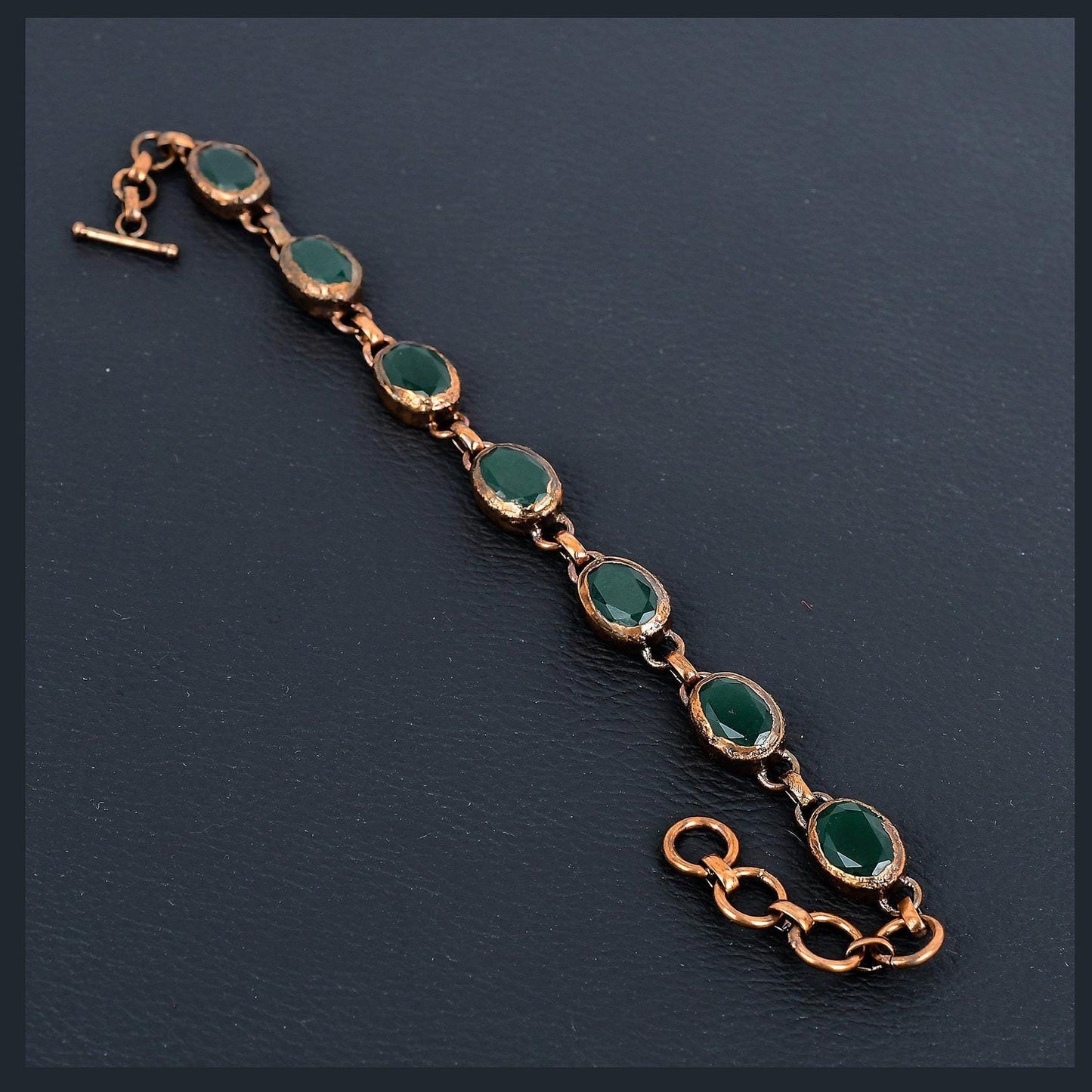 Green Emerald Gemstone Bracelet