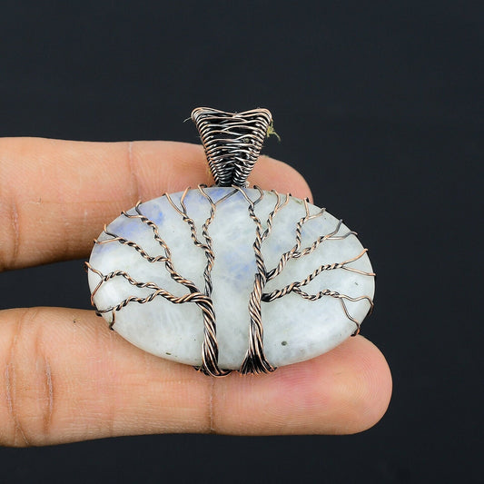 Rainbow Moonstone Gemstone Pendant