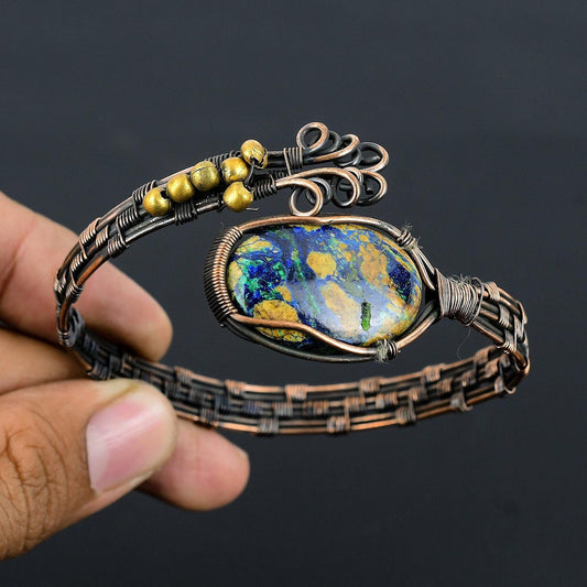 Blue Azurite Gemstone Bracelet