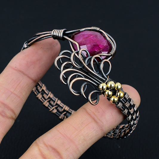 Red Ruby Gemstone Bracelet