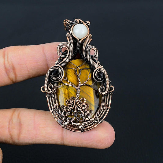 Golden Brown Tiger Eye Gemstone Pendant