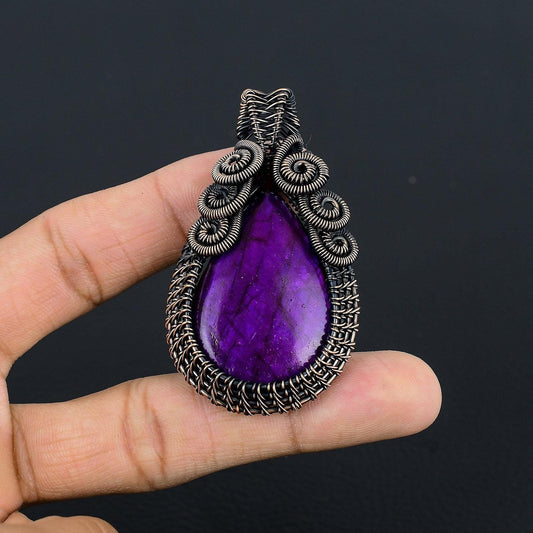 Purple Labradorite Gemstone Pendant