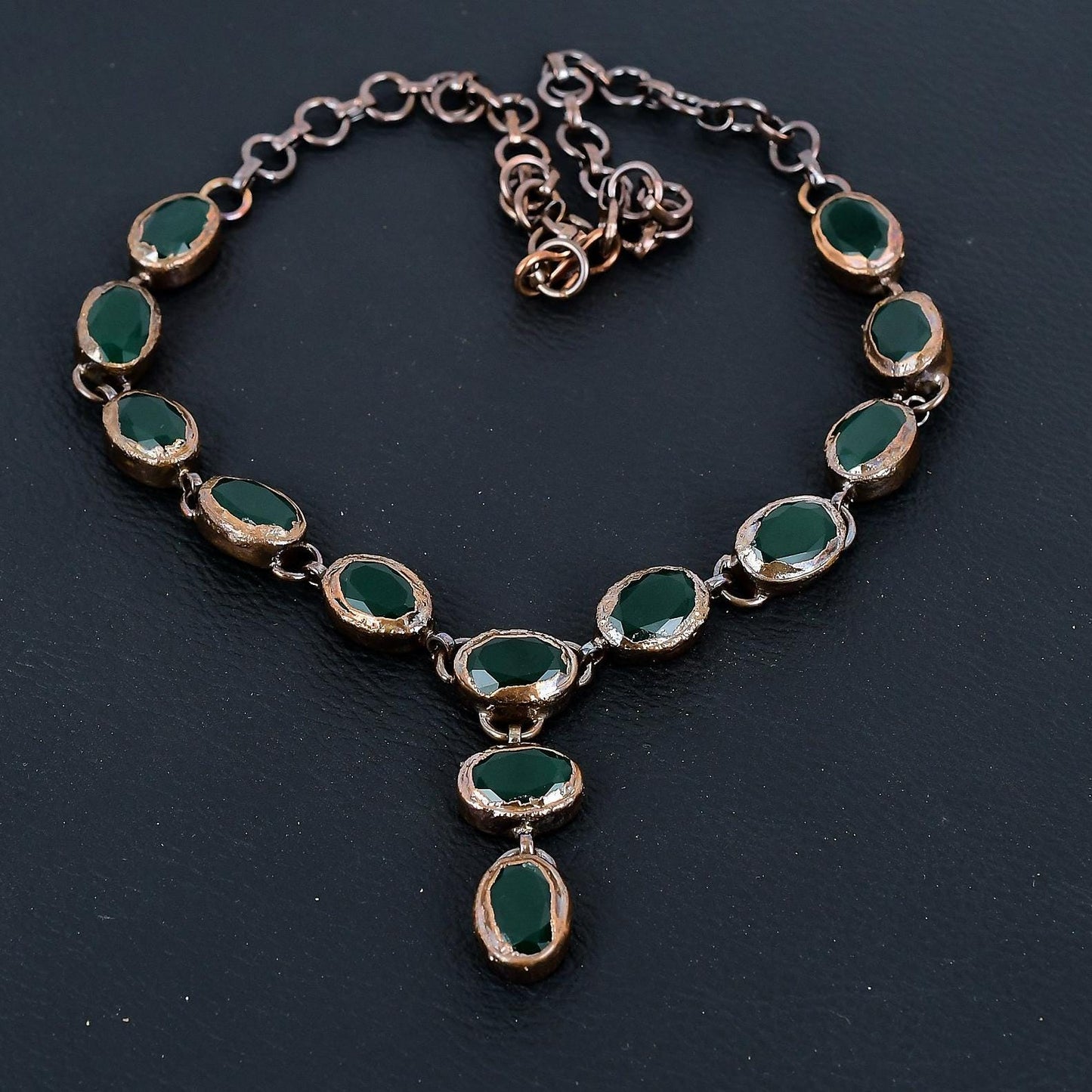Green Emerald Gemstone Necklace