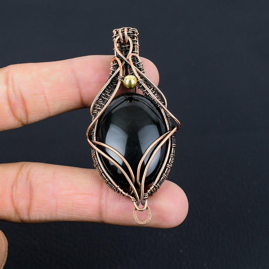 Black Onyx Gemstone Pendant