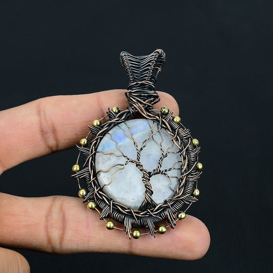 Blue Moonstone Gemstone Pendant