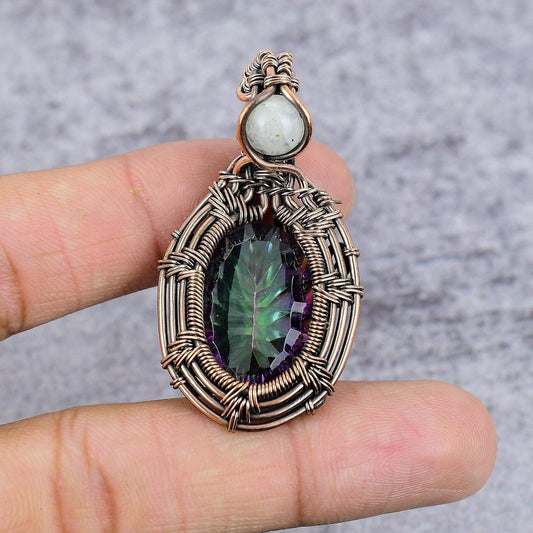 Rainbow Mystic Topaz Gemstone Pendant