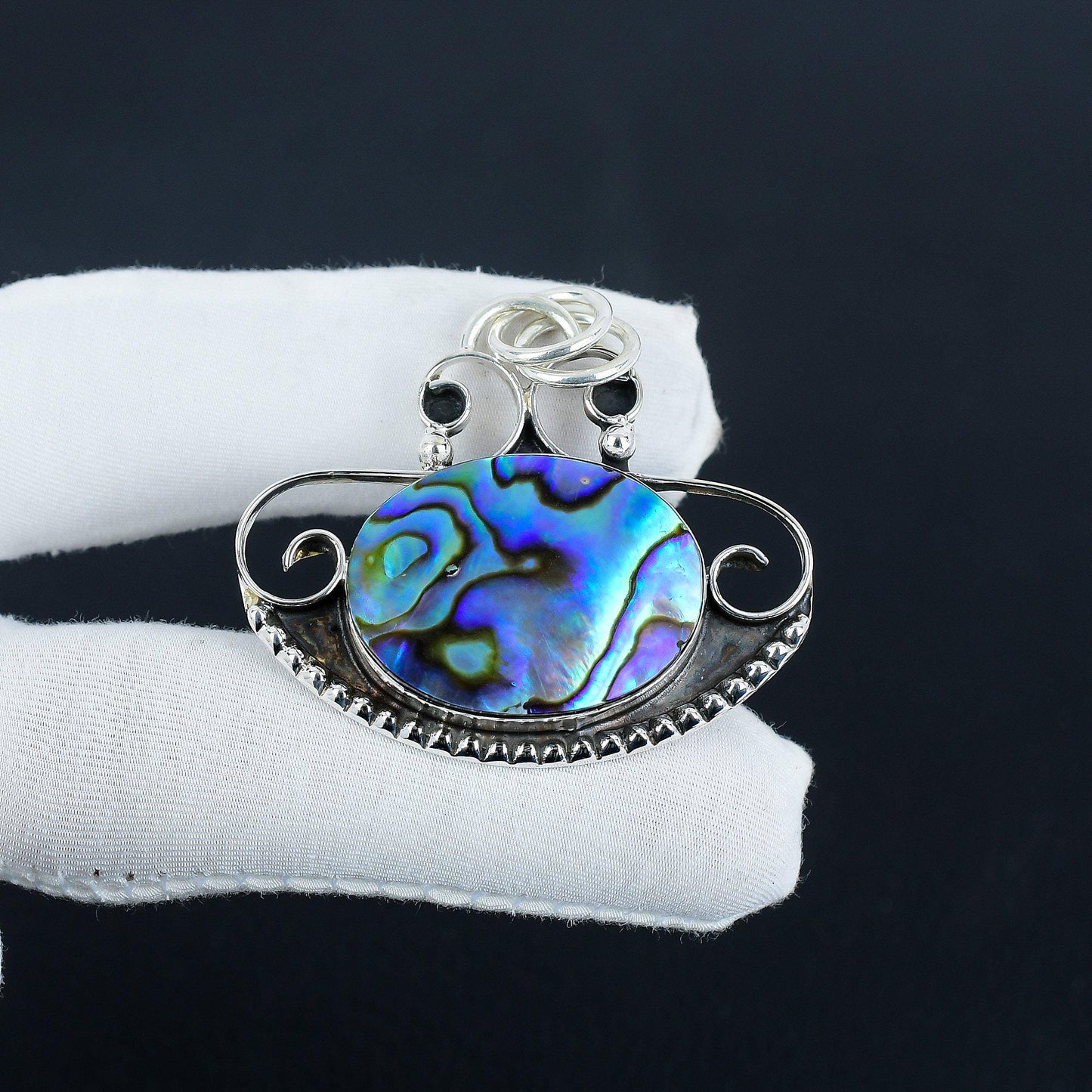 Iridescent Abalone Shell Pendant