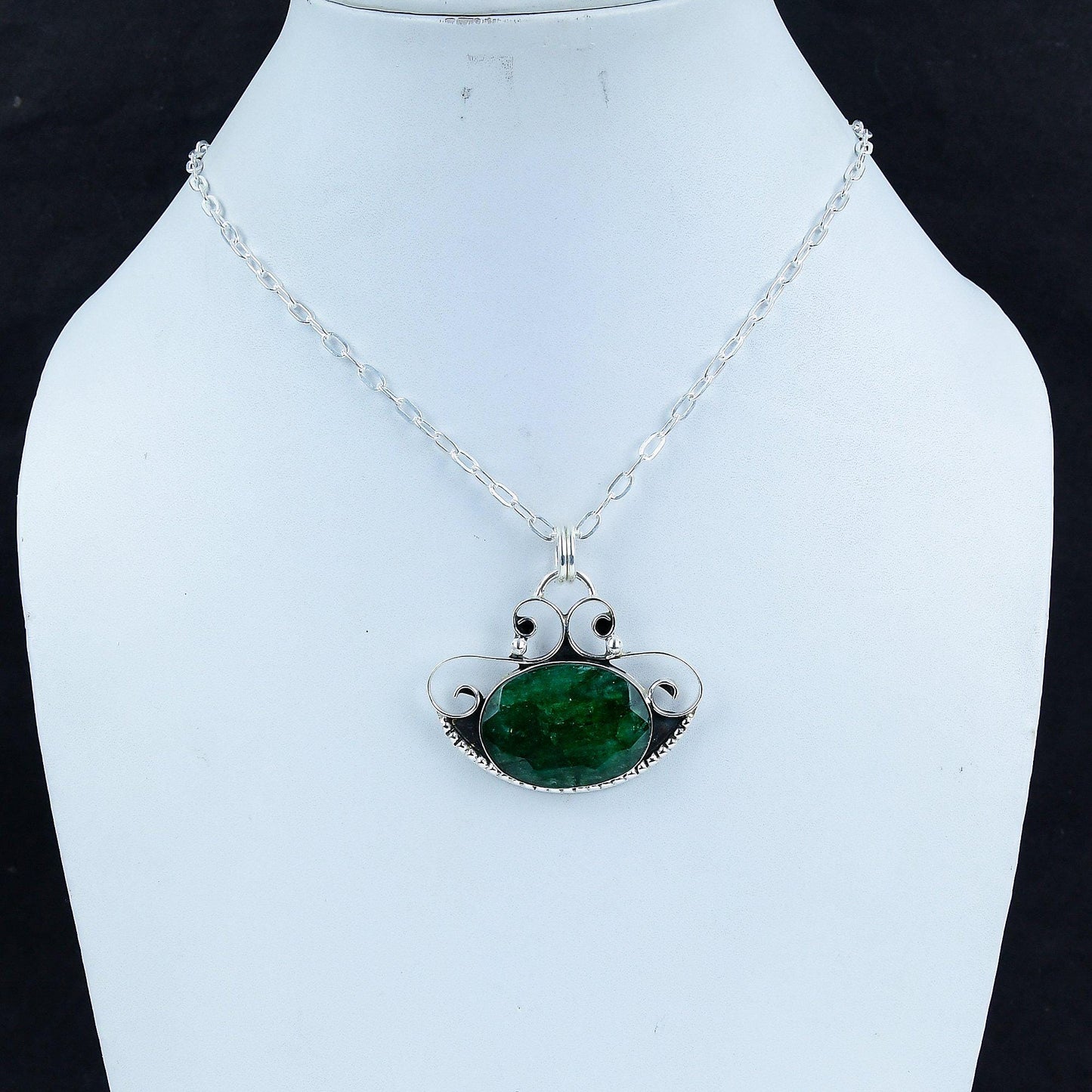 Green Emerald Gemstone Pendant