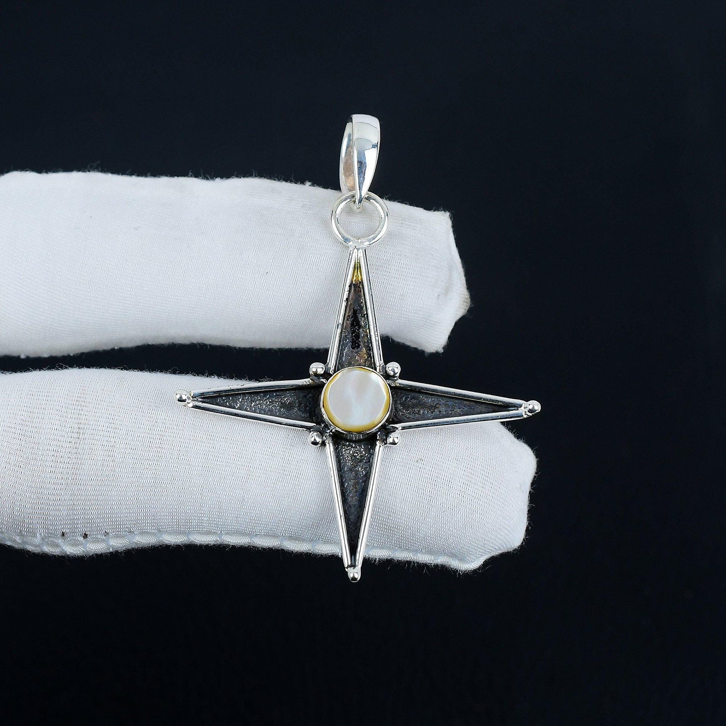 White Mother of Pearl Star Pendant