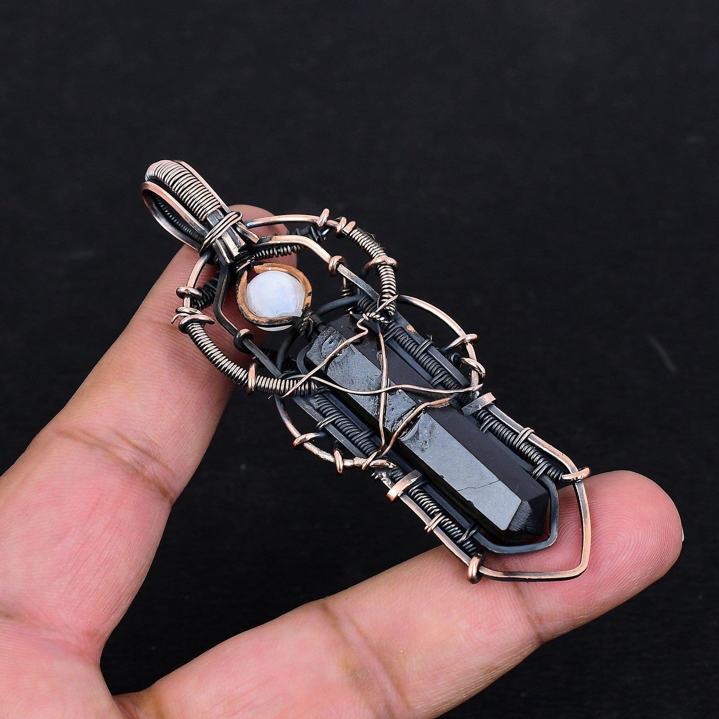 Black Tourmaline Gemstone Pendant