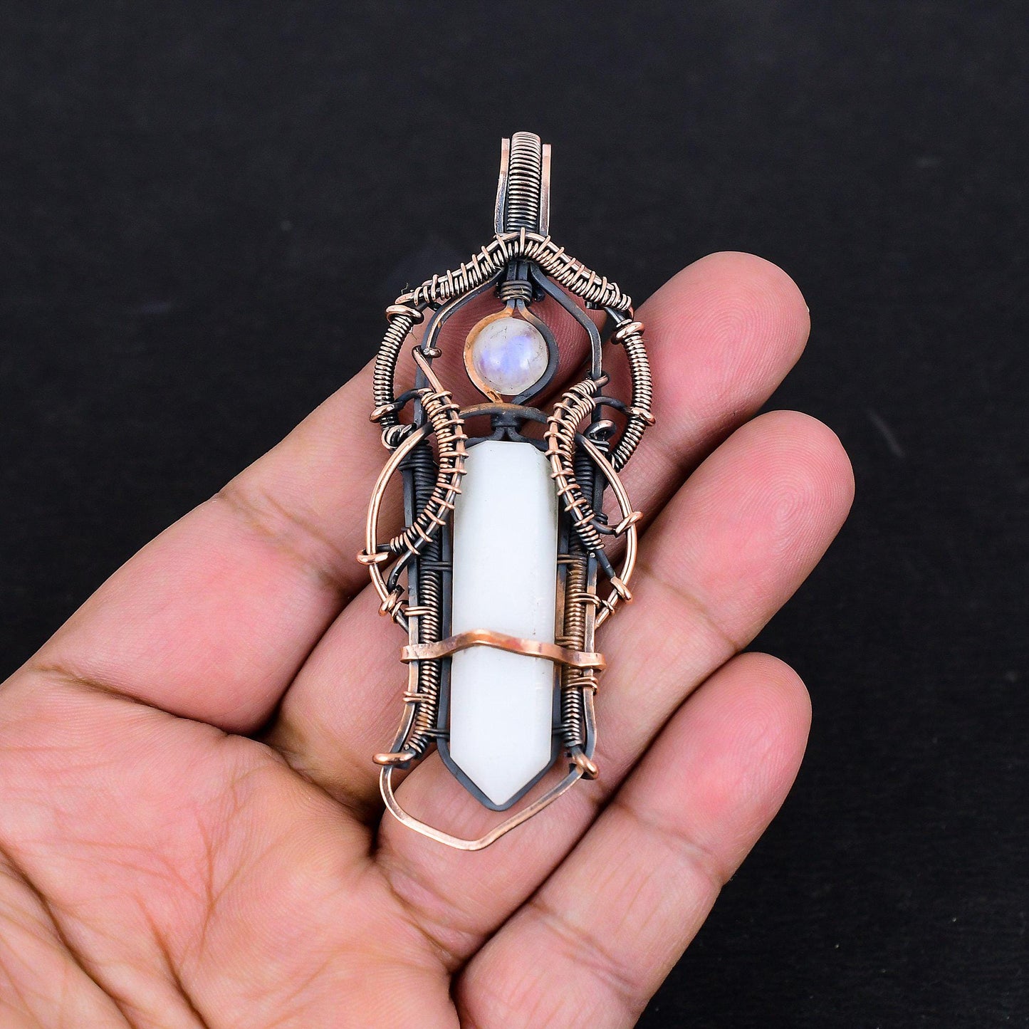 Rainbow Moonstone Gemstone Pendant