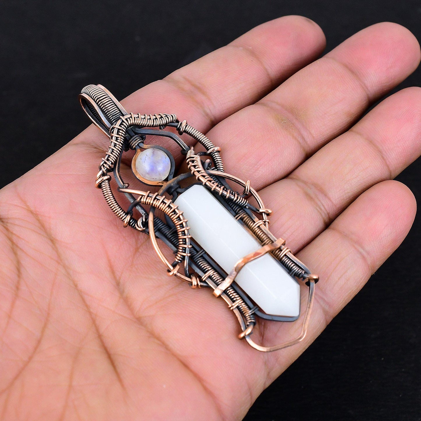 Rainbow Moonstone Gemstone Pendant