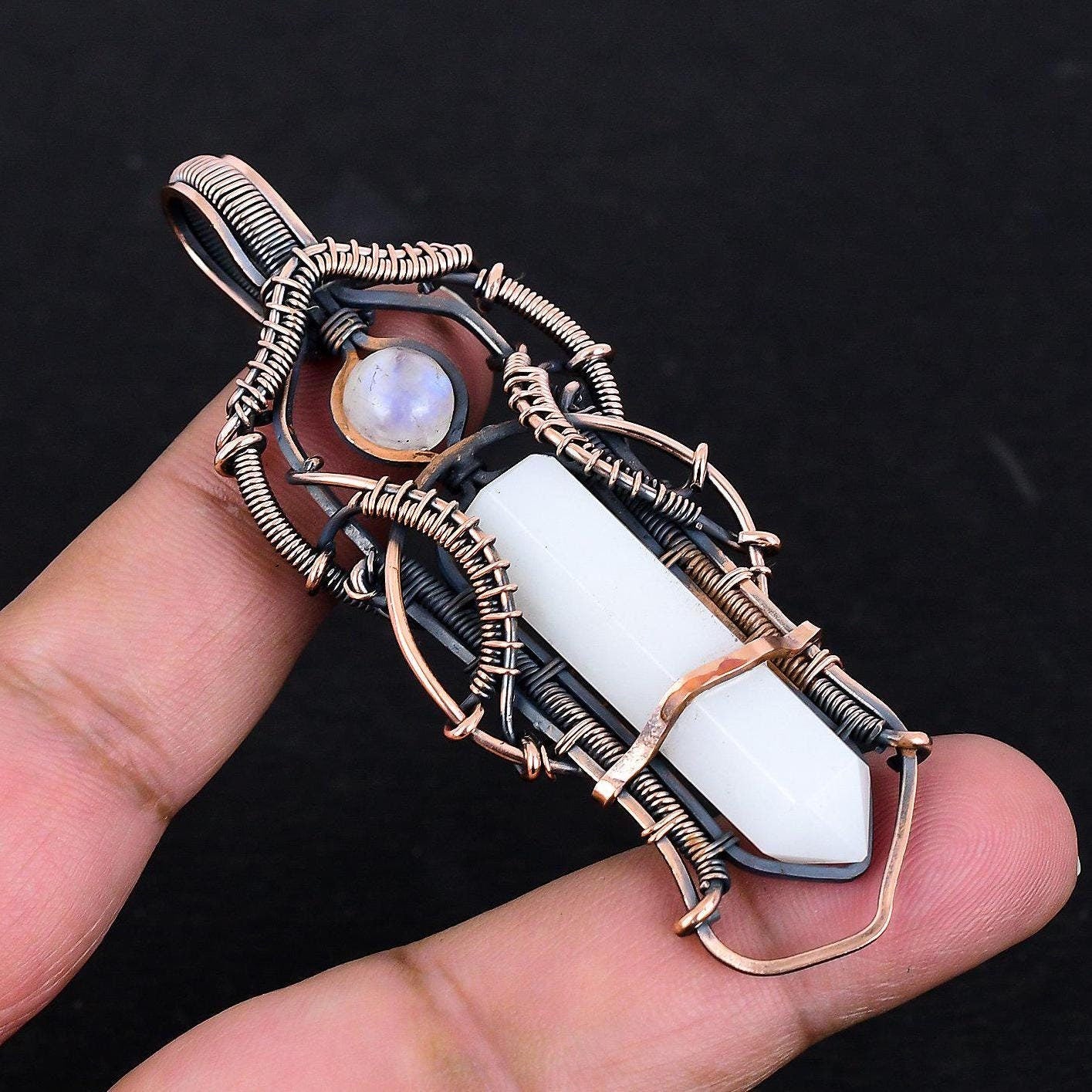 Rainbow Moonstone Gemstone Pendant