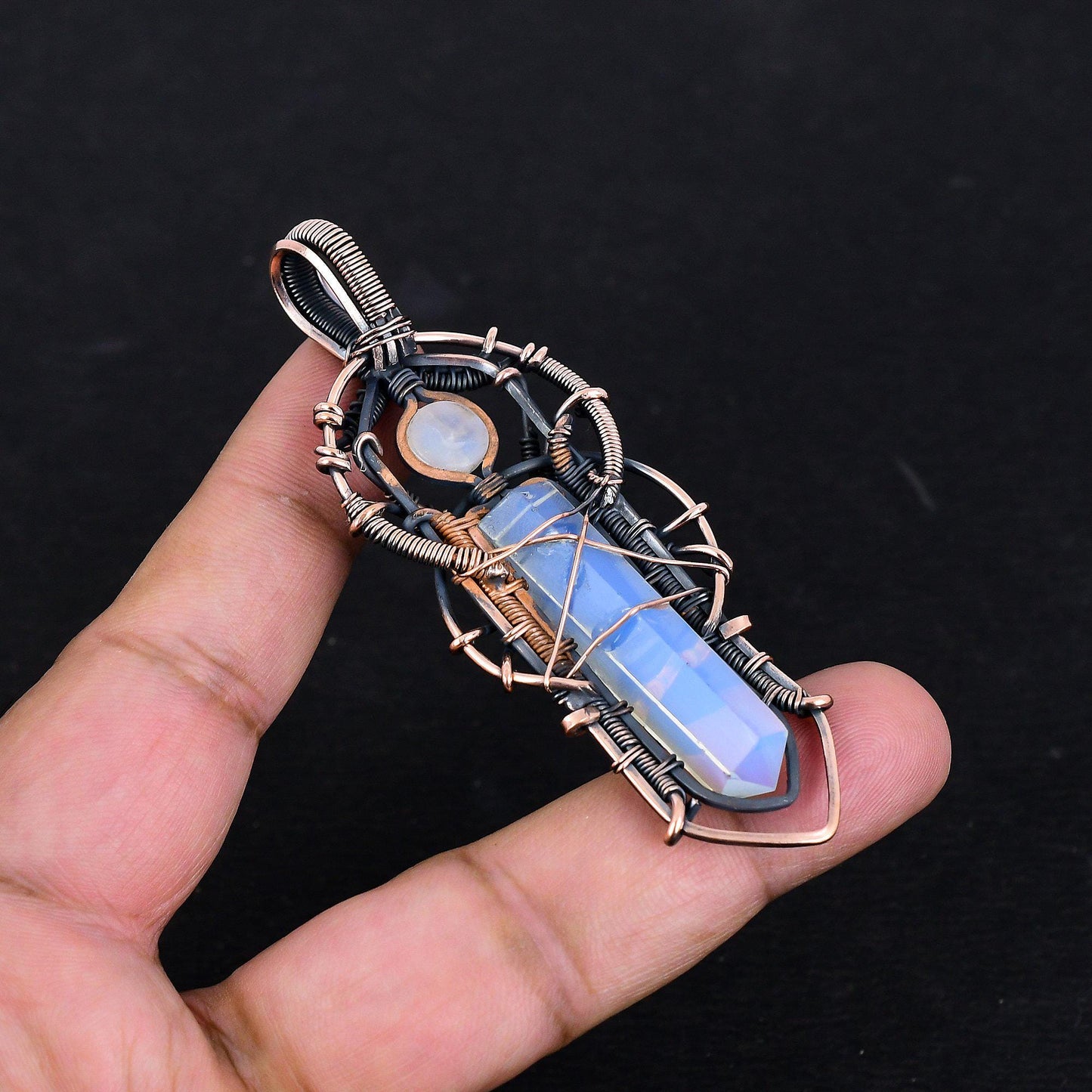 Milky White Opal Gemstone Pendant