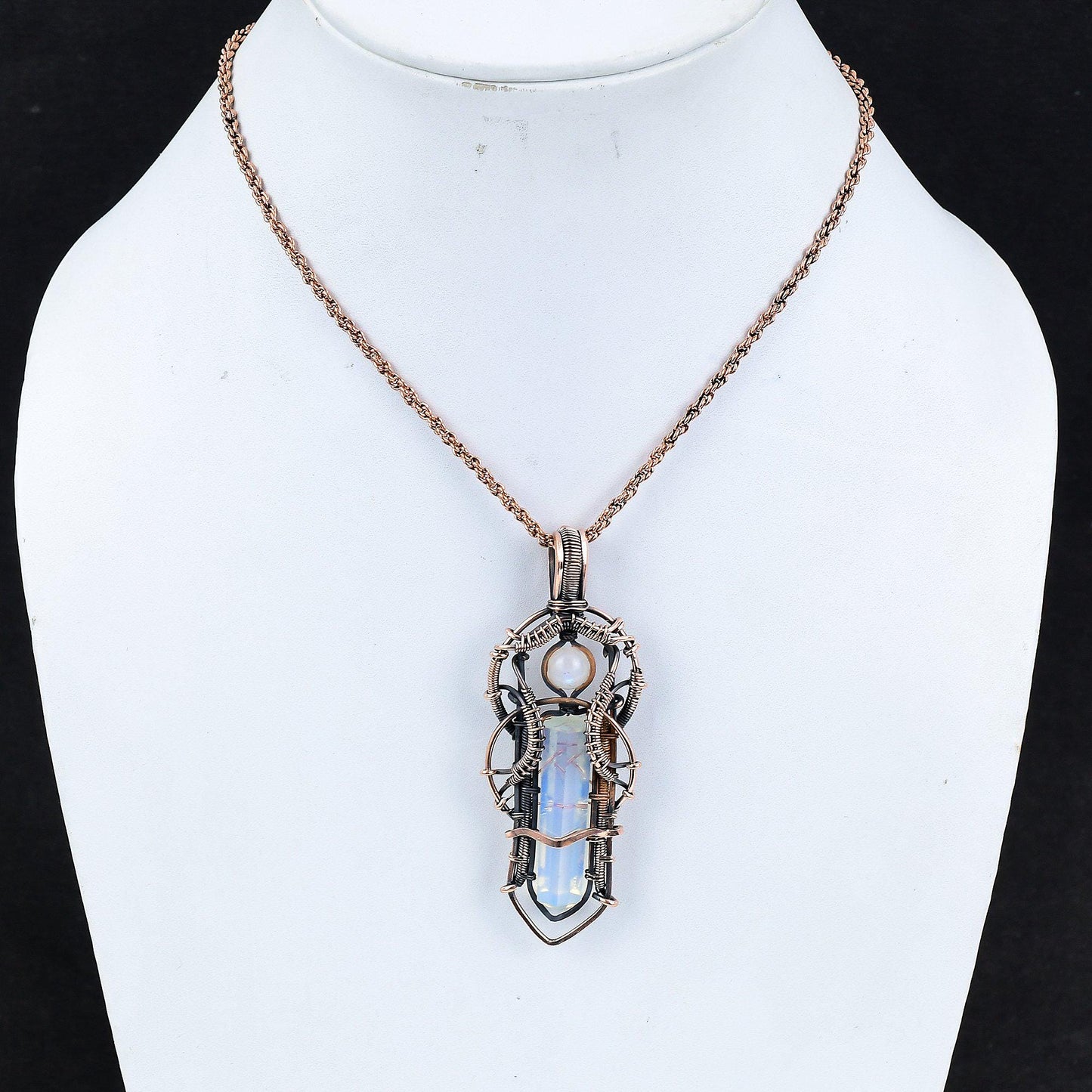 Milky White Opal Gemstone Pendant