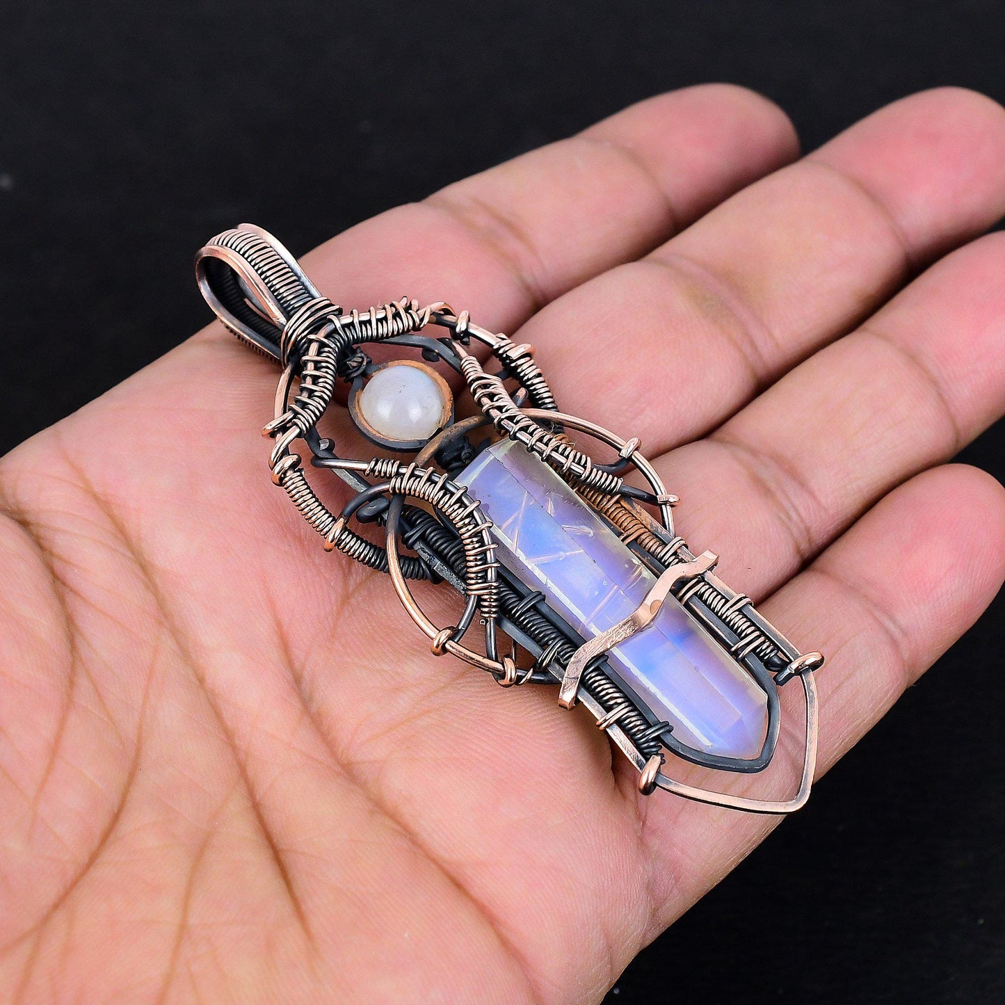 Milky White Opal Gemstone Pendant