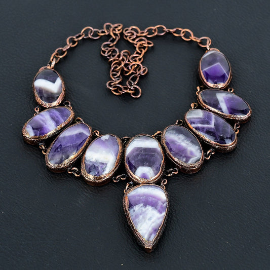 Purple Amethyst Gemstone Necklace