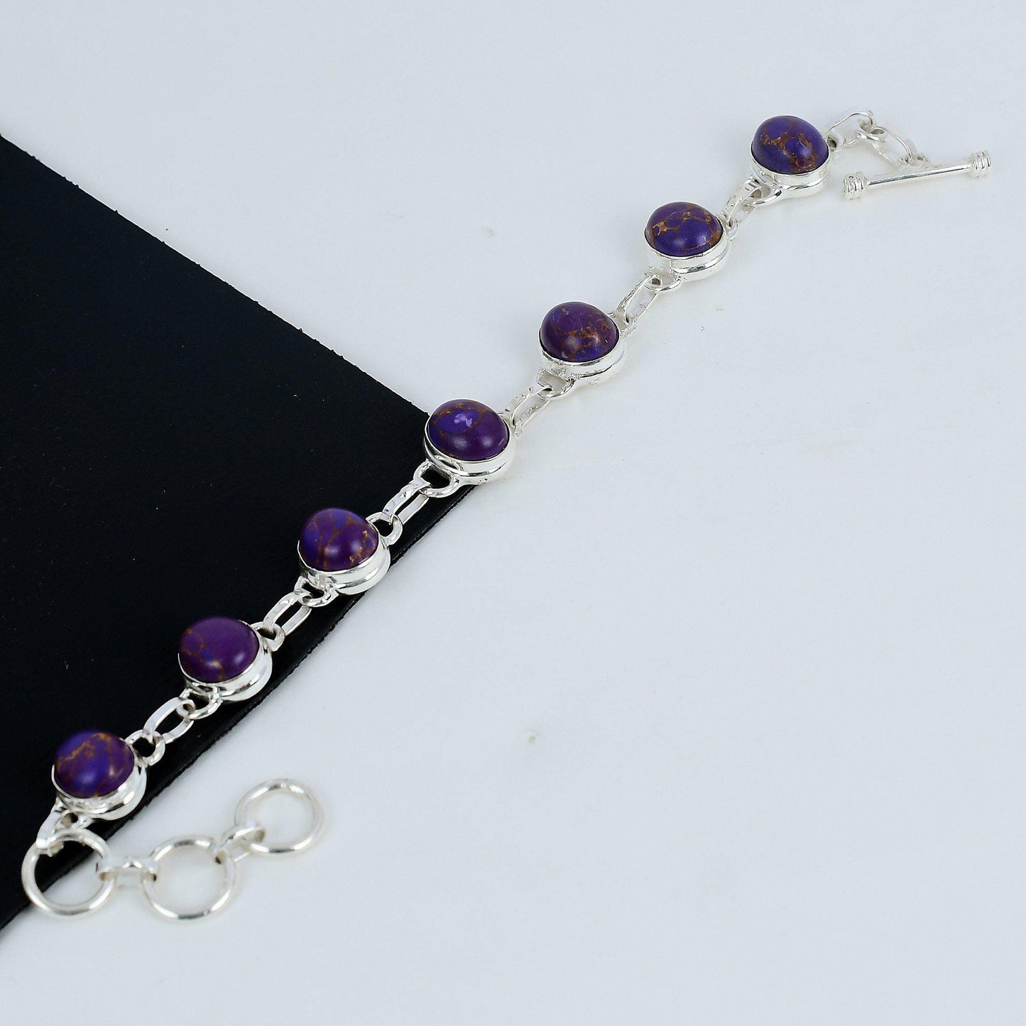 Purple Turquoise Gemstone Bracelet