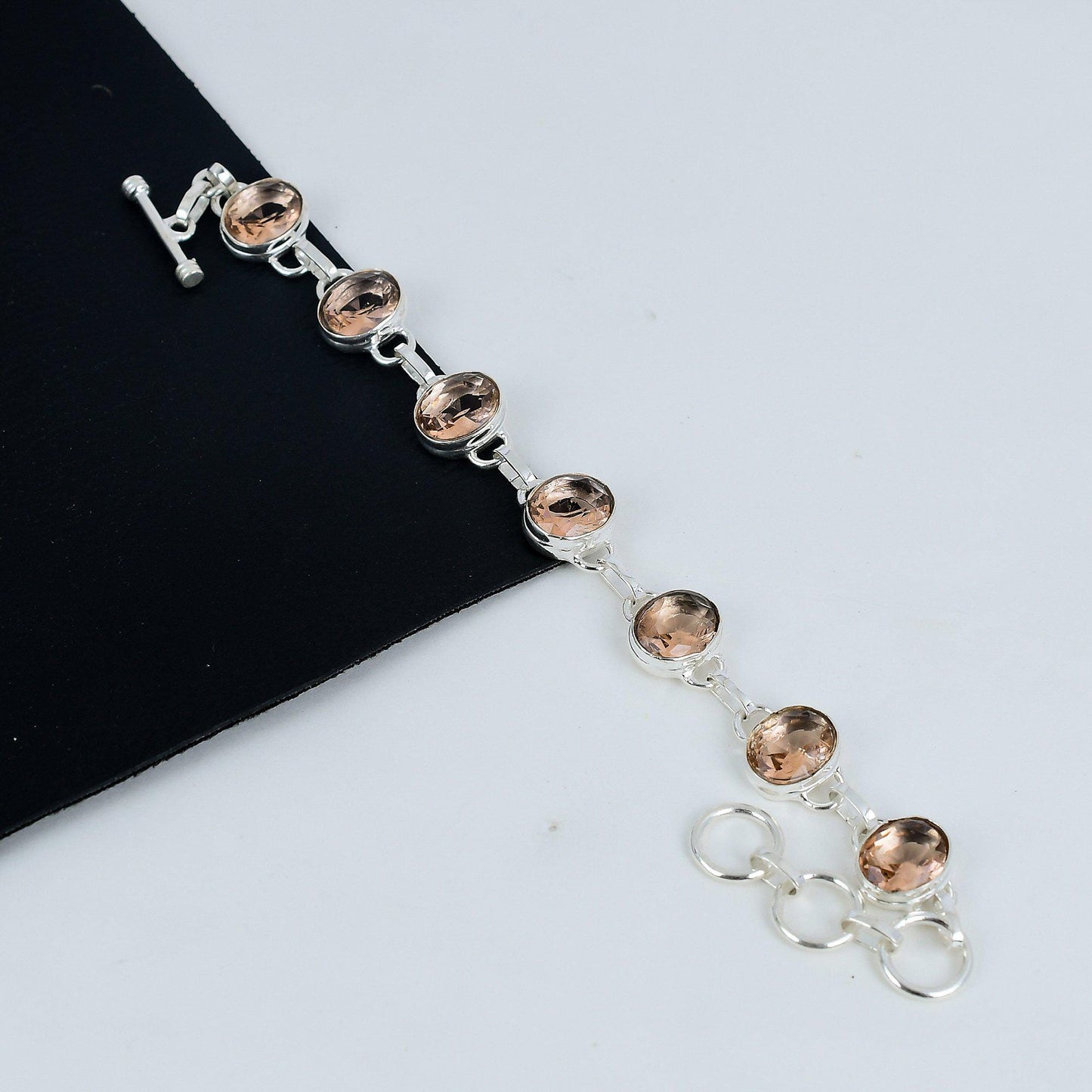 Pink Morganite Gemstone Bracelet