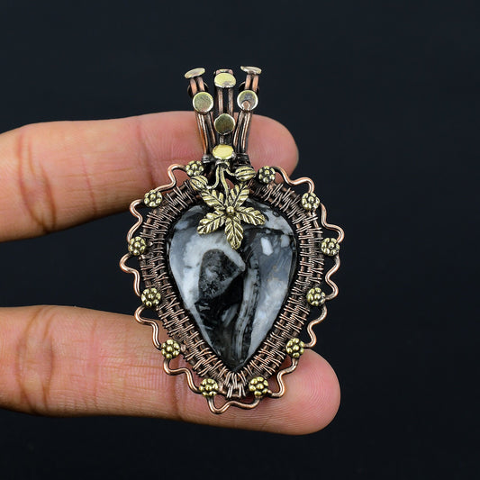 Copper Orthoceras Gemstone Pendant