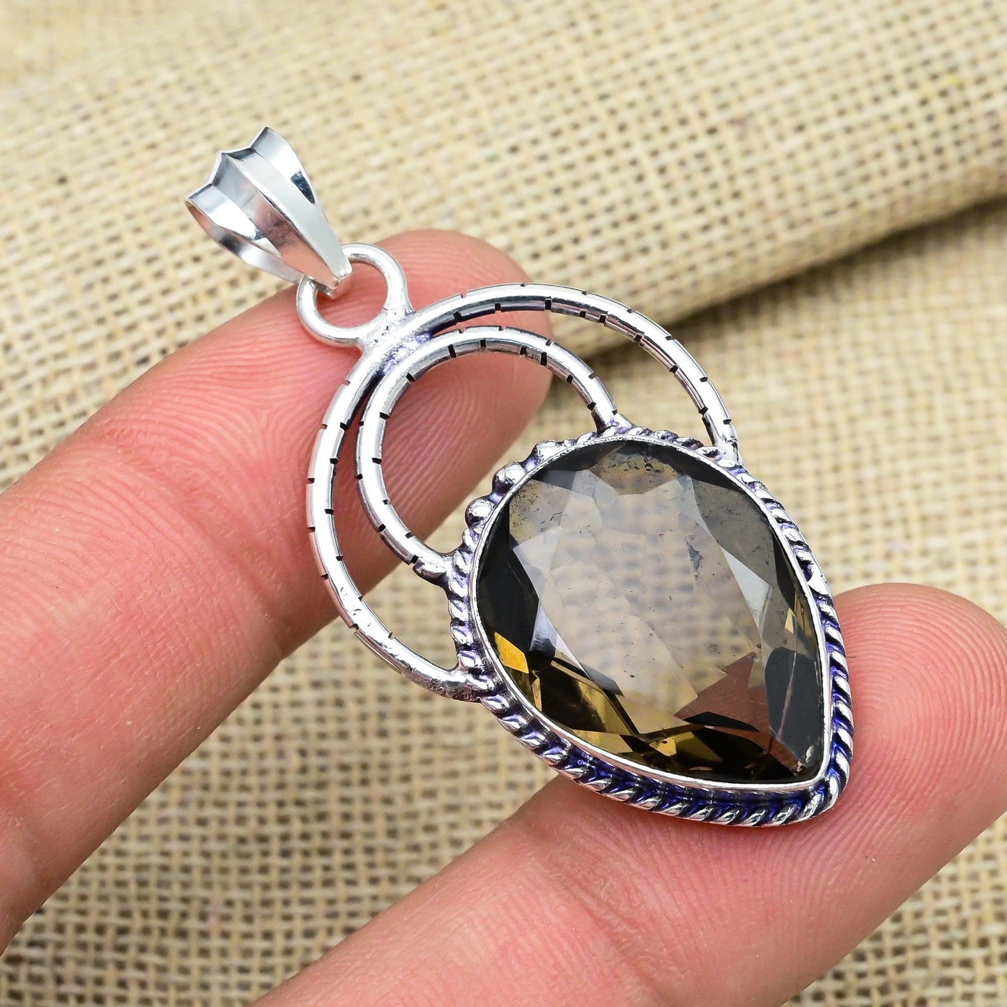Smoky Topaz Sterling Silver Pendant
