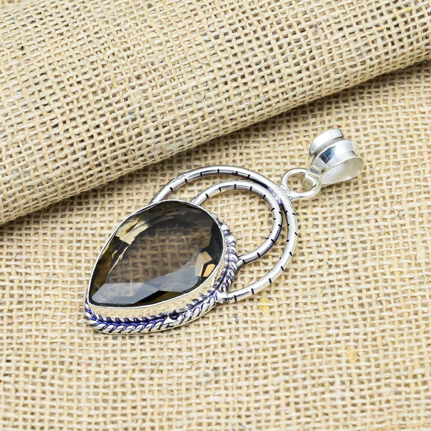 Smoky Topaz Sterling Silver Pendant