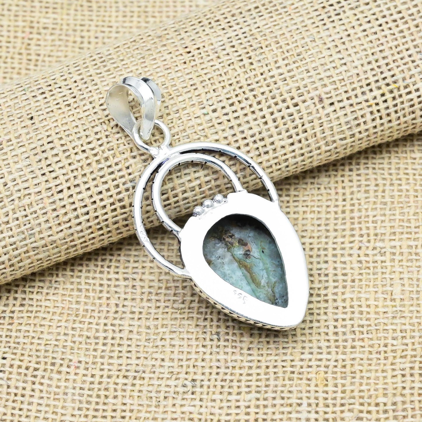 Larimar Blue Gemstone Pendant