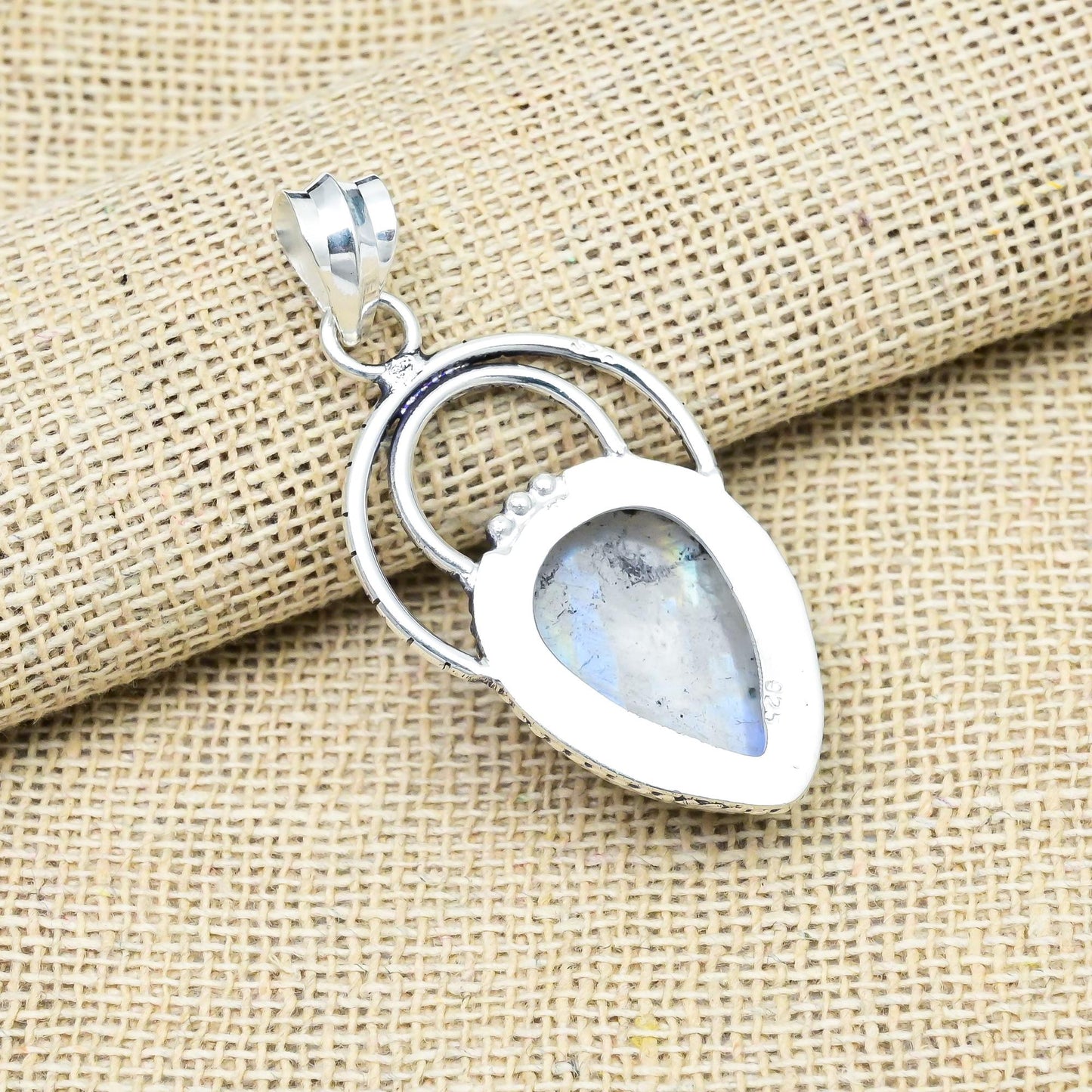 Rainbow Moonstone Gemstone Pendant
