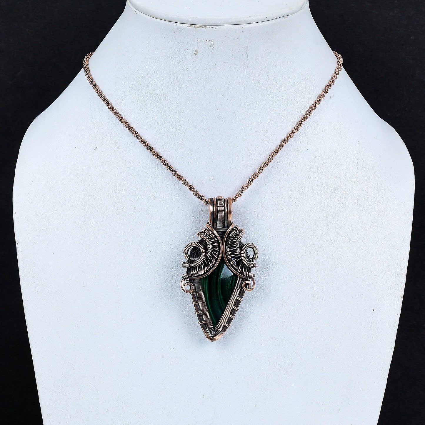Green Malachite Gemstone Pendant