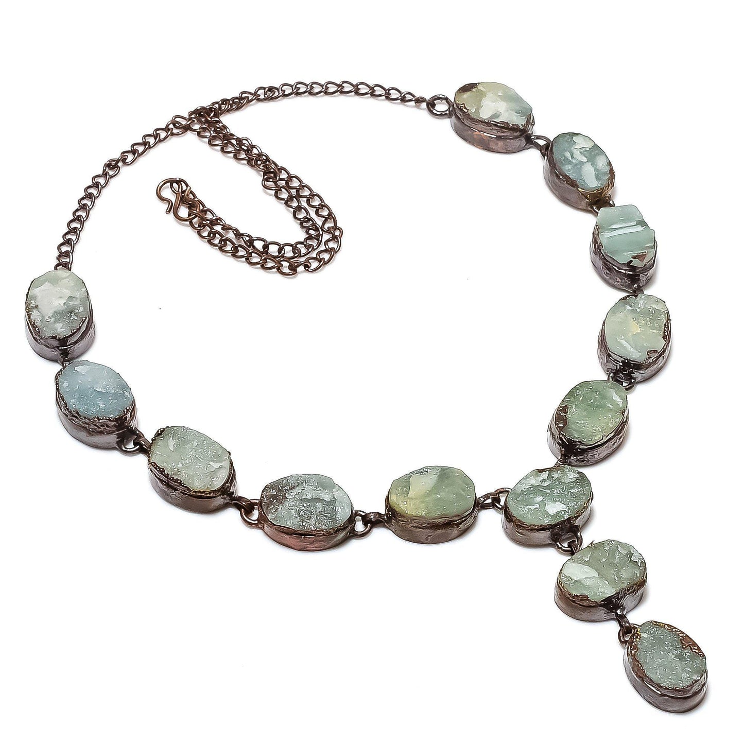 Blue Aquamarine Gemstone Necklace