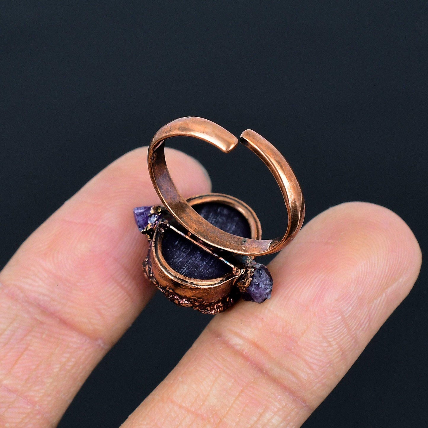 Purple Amethyst Gemstone Ring
